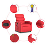 vidaXL Fauteuil de massage inclinable rouge similicuir