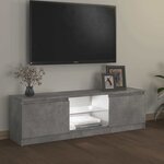 vidaXL Meuble TV avec lumières LED gris béton 120x30x36 cm