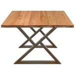 vidaXL Table à manger marron clair bois de chêne massif rectangulaire