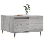 vidaXL Table basse sonoma gris 55x55x36 5 cm bois d'ingénierie