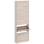 vidaXL Meuble à chaussures en bois avec 5 compartiments Aspect chêne