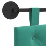 vidaXL Tête de lit suspendue Avec lumière LED Turquoise Velours