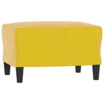 vidaXL Canapé à 3 places avec repose-pieds jaune 180 cm velours