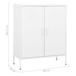 vidaXL Armoire de rangement Blanc 80x35x101 5 cm Acier