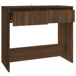 vidaXL Table console chêne marron 89x41x76 5 cm bois d'ingénierie