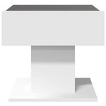 vidaXL Table basse avec LED blanc 50x50x45 cm bois d'ingénierie