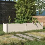 vidaXL Lit surélevé de jardin Blanc 150x31x31 cm Bois de sapin massif