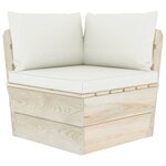 vidaXL Salon de jardin palette 5 Pièces avec coussins bois d'épicéa