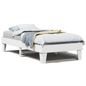 vidaXL Cadre de lit sans matelas blanc 100x200 cm bois de pin massif