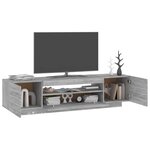 vidaXL Meuble TV avec lumières LED Sonoma gris 160x35x40 cm