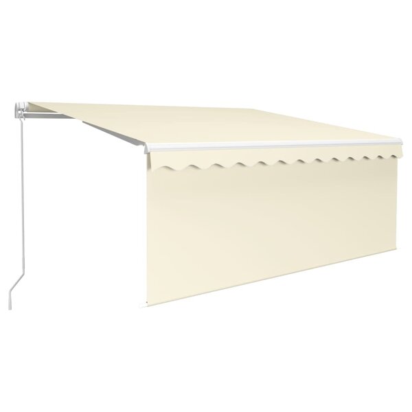 vidaXL Auvent rétractable manuel avec store 3 5x2 5 m Crème