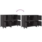 vidaXL Buffet noir 100 5x39x72 cm acier
