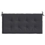 vidaXL Coussin de banc de jardin noir 100x50x4 cm tissu oxford