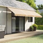 vidaXL Tissu de remplacement pour auvent rayures multicolores 4 5x3 m