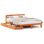 vidaXL Cadre de lit sans matelas cire marron 120x200cm bois pin massif