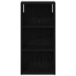 vidaXL Armoire murale de salle de bain Chêne Noir 30 x 16 x 62 5 cm