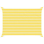 vidaXL Voile d'ombre Jaune et blanc 2 5 x 3 5 m 100   polyester Oxford