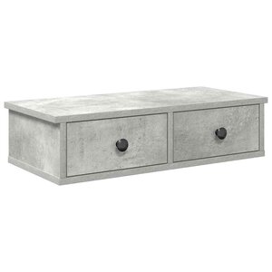 vidaXL Étagère murale avec tiroirs gris béton bois d'ingénierie