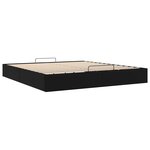 vidaXL Cadre de lit ottoman Noir King size Simili cuir