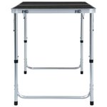 vidaXL Table pliable de camping Gris Aluminium 120x60 cm