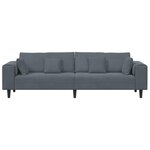 vidaXL Canapé en velours avec coussin Gris foncé 208 cm Velours