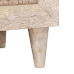 vidaXL Meuble TV Blanc 80 x 33 x 46 cm bois de manguier massif