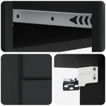 vidaXL Cabinet de chevet mural 2 Pièces Noir 34 5 x 33 x 40 cm