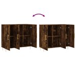 vidaXL Buffet chêne fumé 90x34x80 cm bois d'ingénierie