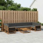 vidaXL Ensemble de canapés d'extérieur 8 Pièces Naturel et Anthracite