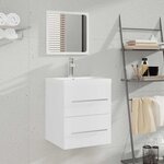 vidaXL Armoire de salle de bain avec miroir Blanc 41x38 5x48 cm