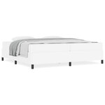vidaXL Cadre de lit avec matelas Blanc 200 x 200 cm Faux cuir