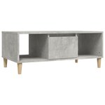 vidaXL Table basse Gris béton 90x50x36 5 cm Bois d'ingénierie