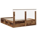 vidaXL Cadre de lit Bois ancien 160 x 200 cm Pin massif