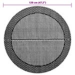 vidaXL Tapis d'extérieur gris Ø120 cm PP