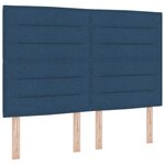 vidaXL Lit à ressorts avec matelas gris foncé 90x190 cm Bleu tissu