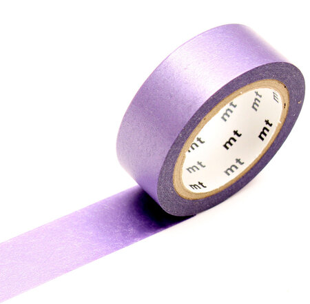 Masking Tape MT 1 5 cm Uni Pearl irisé lilas - lilac