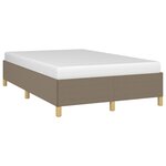 vidaXL Cadre de lit taupe 120x190 cm tissu