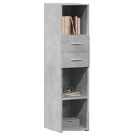 vidaXL Buffet haut gris béton 30x42 5x124 cm bois d'ingénierie