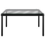 vidaXL Salon de jardin 8 Pièces avec coussins Noir PVC