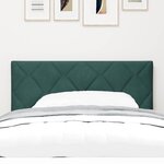 vidaXL Tête de Lit LED Geometric Manuel Vert foncé 100 cm Velours