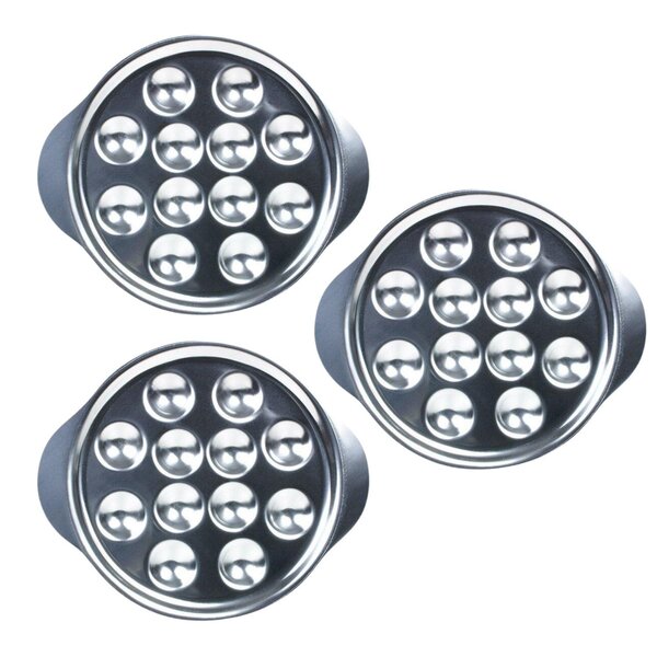 3 Assiette à escargots en inox - 12 empreintes