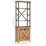 vidaXL Buffet avec étagères en bois de manguier massif 65x30x180 cm