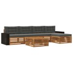 vidaXL Ensemble de canapés d'extérieur 6 pc Naturel et Anthracite