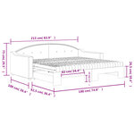 vidaXL Lit de jour avec gigogne et matelas gris clair 90x190 cm tissu