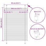 vidaXL Store plissé blanc 85x100 cm largeur du tissu 84 4 cm polyester