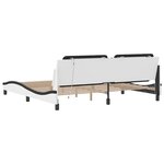 vidaXL Cadre de lit avec LED sans matelas blanc et noir 200x200 cm
