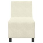 vidaXL Canapé modulaire sans accoudoirs Crème 55 cm Velours