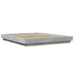 vidaXL Cadre de lit sans matelas gris béton 160x200 cm