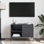 vidaXL Meuble TV anthracite 68x39x50 5 cm acier
