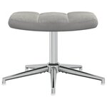 vidaXL Chaise de relaxation avec tabouret Gris clair Velours